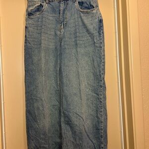 Boohoo Light Blue Flare & Wide Leg Jeans